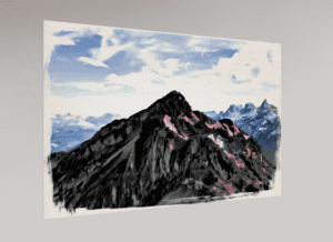 Swiss Artwork by Raphaël Wolf Zurich Red Mountain Switzerland