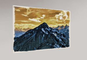 Swiss Artwork by Raphaël Wolf Zurich Yellow Mountain Switzerland