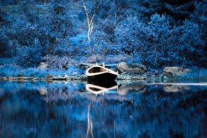 Swiss Artwork by Raphaël Wolf Zurich Blue Boat