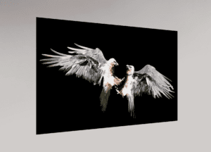 Swiss Artwork by Raphaël Wolf Zurich Clash of the Titans black Bearded vulture